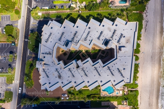 Aerial building view