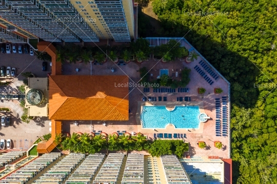 Aerial pool view