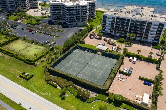 Tennis aerial view