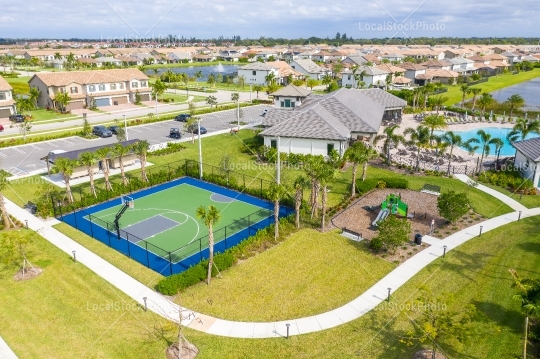 Tennis courts Aerial View